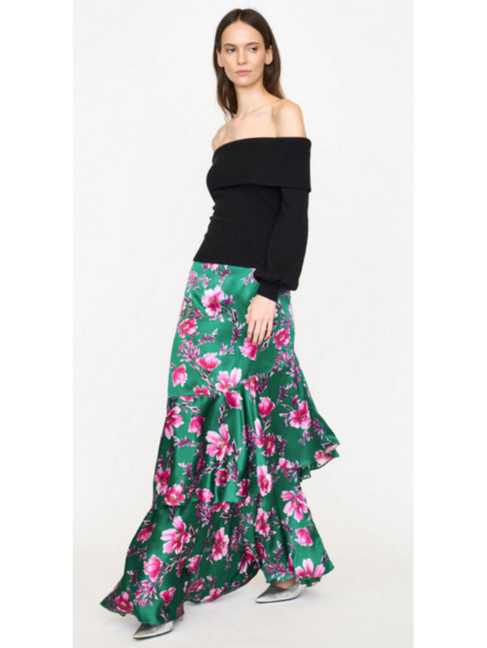 Christy Lynn Eden Skirt in Pink Poinsettia, $498 NWT, Size 0 #2442